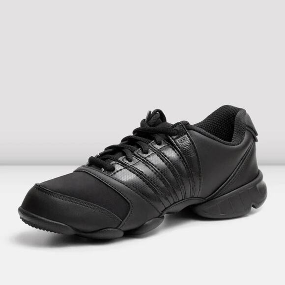 BLOCH WOMAN'S TRINITY BLACK LEATHER SPLIT SOLE DANCE SNEAKER NWOB🎶LETS DANCE🎶 - Picture 1 of 16